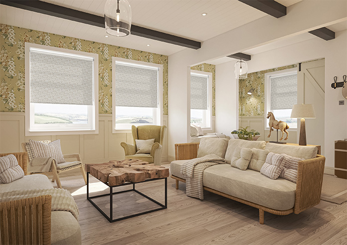 Delicate Foliage, Light Brown - Roller Blind - Image 7